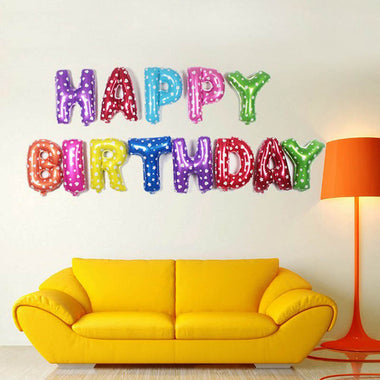 Colorful Foil Happy Birthday Letter Balloon