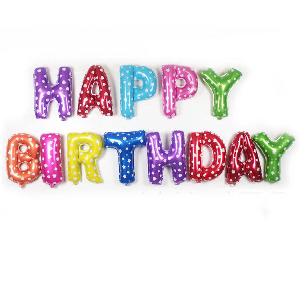 Colorful Foil Happy Birthday Letter Balloon