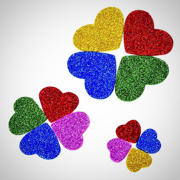 Mini Heart Star Foam Glitters Stickers