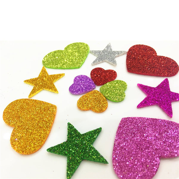 Mini Heart Star Foam Glitters Stickers