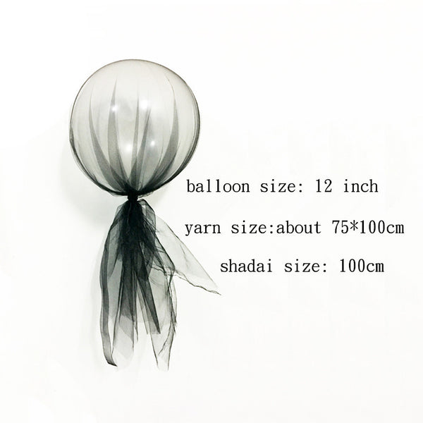 Transparent Color Yarn Balloons