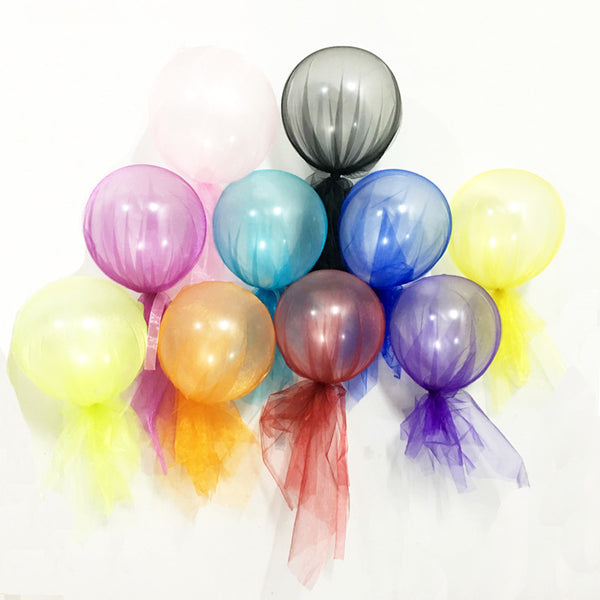Transparent Color Yarn Balloons