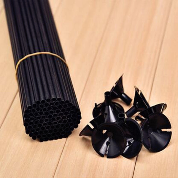 Black or White Plastic Balloon Sticks
