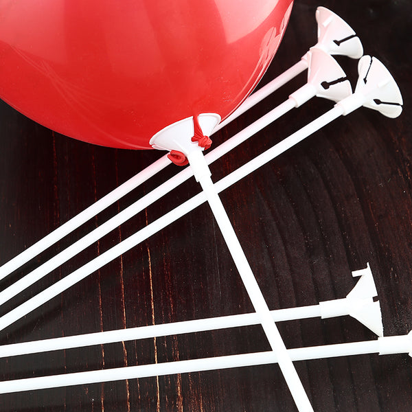 Black or White Plastic Balloon Sticks