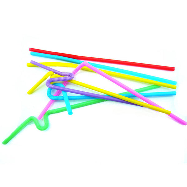 Colorful Plastic Bendable Drinking Straw