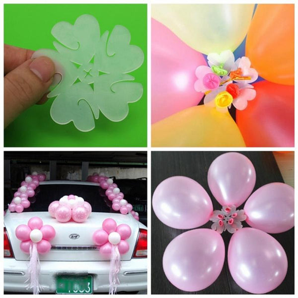 Flower Balloons Plum Clip