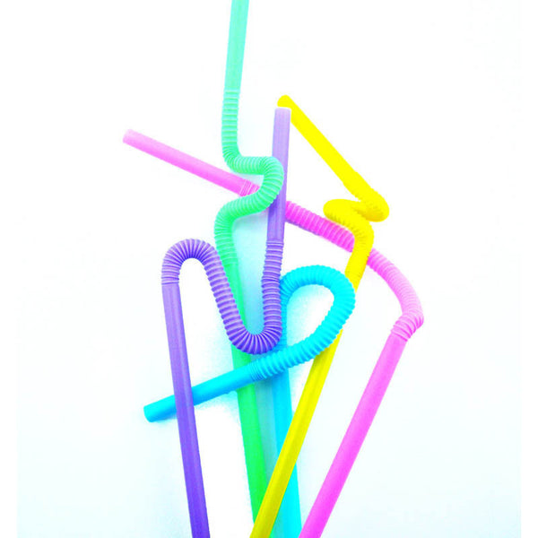 Colorful Plastic Bendable Drinking Straw