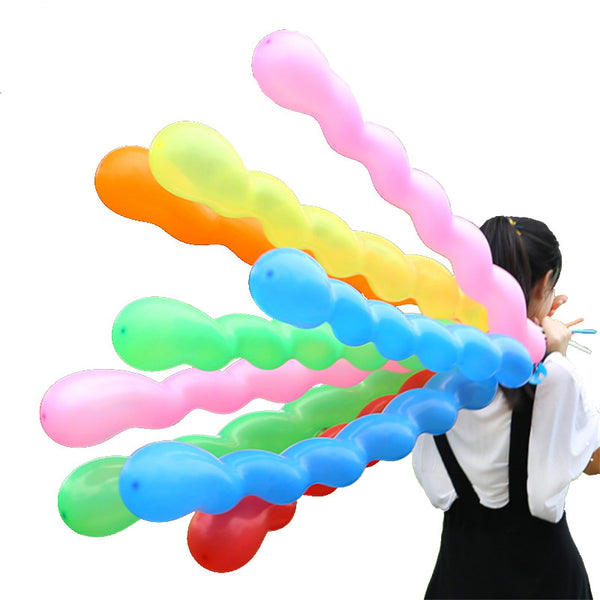 Multi-color Long Spiral Striped Balloons