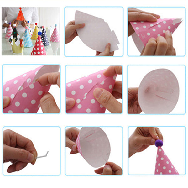 Polka Dot Striped Party Hats