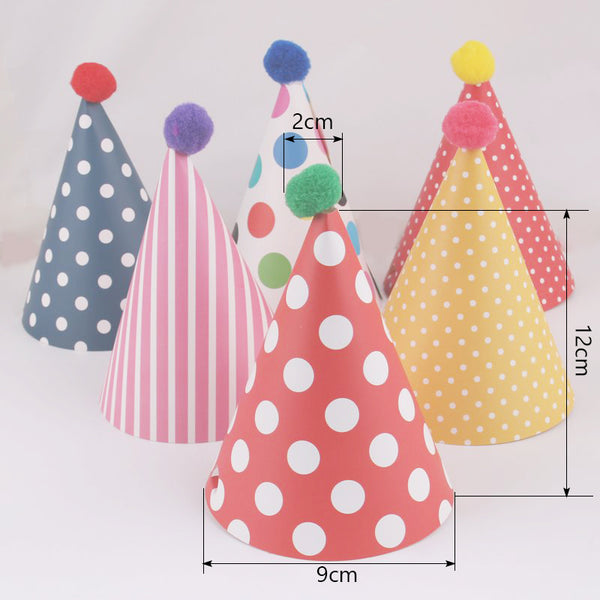 Polka Dot Striped Party Hats