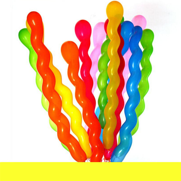 Multi-color Long Spiral Striped Balloons
