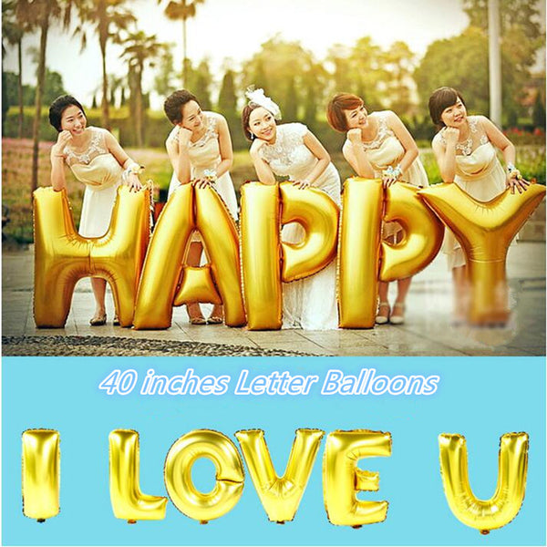 Gold Foil Large Letter Balloons