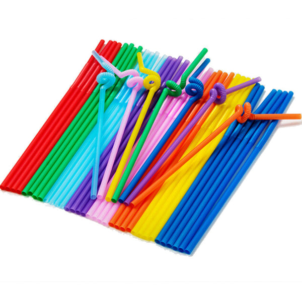 Colorful Plastic Bendable Drinking Straw