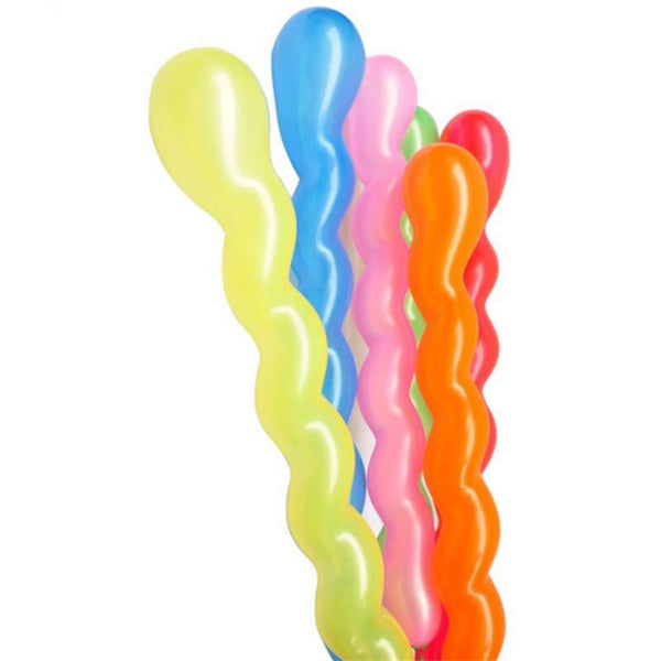 Multi-color Long Spiral Striped Balloons