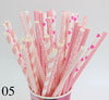 Mixed Color Drinking Paper Straws