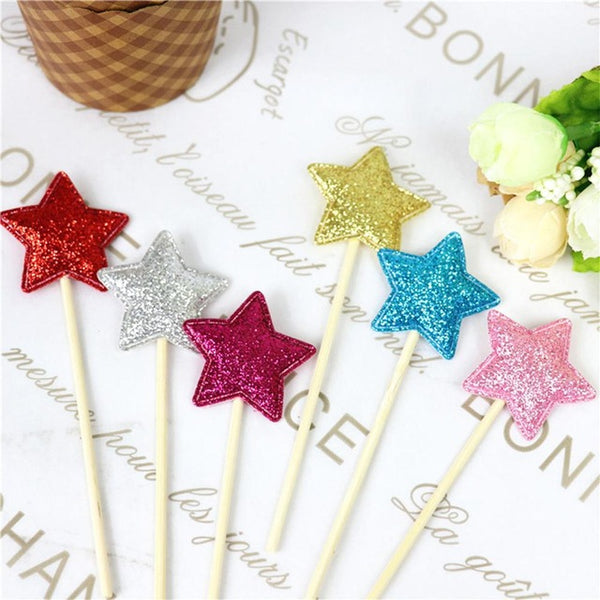 Multi-color Theme Cupcake Cake Toppers