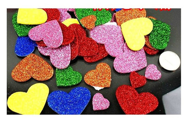 Mini Heart Star Foam Glitters Stickers